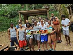 A group enjoying their time at FarmBwoy Hike and Chill.