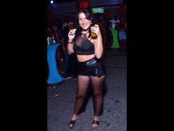 Italian Mara having a fantastic time at the Footloose Retro party, which was held at Mas Camp, St Andrew, last Saturday night.