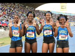 Hydel High won the Class One girls' 4x100 metres relay at the ISSA/GraceKennedy Boys and Girls' Athletics Championships at the National Stadium today in 44.71 seconds.