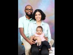 Lauren Less with partner Brandon, and daughter Aaminah.