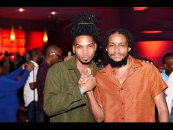 Reggae Sumfest launch attendees got a preview of the Sumfest Night 1 as reggae-dancehall recording artistes D’Yani (left) and Ras-I lit up the stage as they performed some of their hits. 