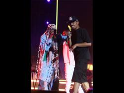 Multi-Grammy Award-winning entertainer Lauryn Hill joined her son YG Marley on stage Friday night.