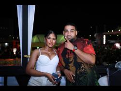 Romeich Major poses with his now fiancée, Shacqueal Witter.