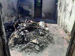 Credit: Simone Morgan-Lindo The charred remnants of items is a stark reminder of the fire’s destruction.