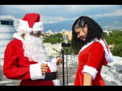 Mehkadon and Gold Gad share a laugh during the creation of their festive anthem, ‘Christmas Wish’.