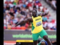 Rajindra Campbell competing in the men’s shot put qualifiers in the morning session of the 2023 World Athletics Championships at the National Athletics Centre in Budapest, Hungary on Saturday, August 19, 2023.