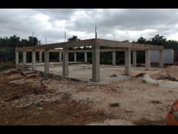 The foundation is set and pillars stand tall at Deliverance Temple Apostolic in New Forest, Manchester, as the church rises again after Hurricane Beryl’s fury.