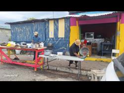 Central Kingston resident Daphne Golding setting up ahead of her annual Ash Wednesday cookout in the community.