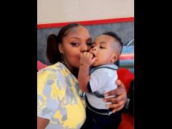 Sashane Blake and son Kishane Walker.