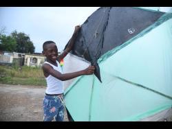 Brandon Cooper, nine, has a passion for making kites.