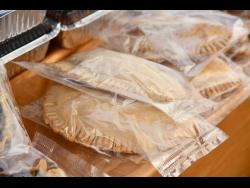 Hanson shows off her plantain tarts at the recent AgroFest 2025 Expo in Kingston.