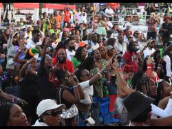 A section of the crowd enjoying a performance at Reggae Sumfest.