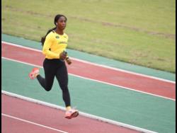 Shelly-Ann Fraser-Pryce at a training session on Friday morning with Jamaican athletes at the Athletic Stadium situated at the Oi Central Seaside Park Sports Forest, Shinagawa,Tokyo, Japan.