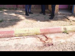 Blood stains give a glimpse of the carnage that unfolded.