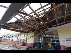 Sections of the Falmouth Hospital in Trelawny were extensively damaged.