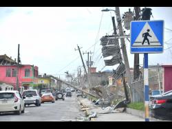 A section of Savanna-la-Mar in Westmoreland affected by the recent passage of Hurricane Melissa. 

