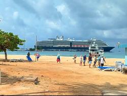 The cruise ship, MS Zuiderdam, docked at the Ocho Rios Pier on November 11.