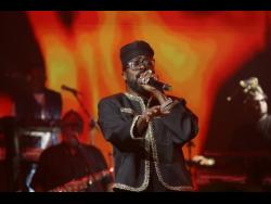 Beenie Man performing at the I Love Jamaica Telethon and Virtual Concert on Sunday.