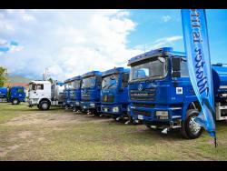 New water trucks acquired by the National Water Commission to support the restoration of water services to communities, following the disruption caused by the passage of Hurricane Melissa.