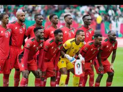 Members of the Sudan team pose for a photo ahead of their group E Africa Cup of Nations soccer match against Algeria in Rabat, Morocco on Wednesday, December 24.