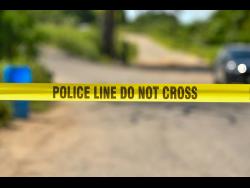 A crime scene in St Catherine.