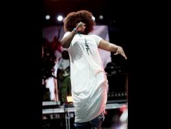 Tanya Stephens engages the audience during her performance at Lost In Time Festival.
