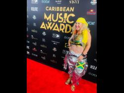 Aleca King walks the red carpet.