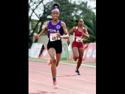 Shameika McLean of Foga Road High School winning the Class Two girls’ 200 metres final in 24.14 seconds at the ISSA Central Athletics Championships at G.C. Foster College of Physical Education and Sport on Wednesday, February 25.