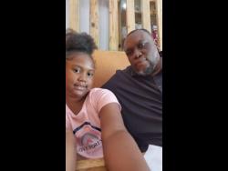 Music producer Ralston Barrett and his daughter Symphony.