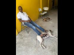 Peter Perry and his pet dog Babes.