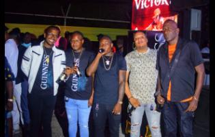 Di Unit Sound System members (from left) Badda Bling, Likkle Rich, Niney, Keno Russian and manager Tall Man.
