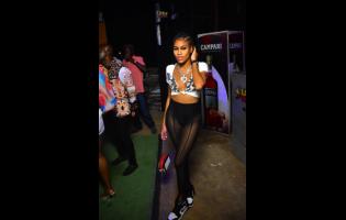 Ashley captured attention as she turned up at Boomas’ birthday party, held last week at 13 Mall Road, St Andrew.