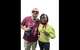Reggae/dancehall superstar Sean Paul (left) and Ami, an up-and-coming entertainer from Trinidad and Tobago who was a participant in the Versions Project.