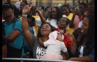 Patrons enjoying a performance at at Fun in the Son, held last Saturday at the National Stadium.