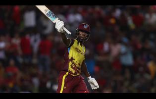 Sherfane Rutherford slammed a brilliant unbeaten 68 off 39 balls with two fours and six sixes as West Indies defeated New Zealand by 13 runs in last night’s ICC T20 World Cup match in Trinidad and Tobago. 