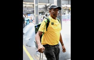 Jamaica’s team manager Ludlow Watts arriving in Paris, France yesterday.