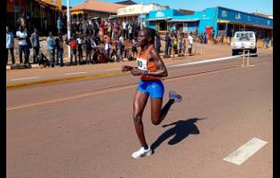 Rebecca Cheptegei competing at the Discovery 10km road race in Kapchorwa, Uganda, in January 2023.