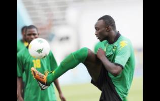 Jorginho James at training during his brief stint among the Reggae Boyz.