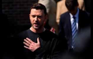 Justin Timberlake speaks to the press after a court hearing last Friday.