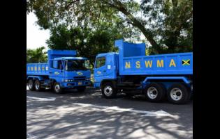 These National Solid Waste Management Authority tipper trucks are used in the removal of bulky waste.