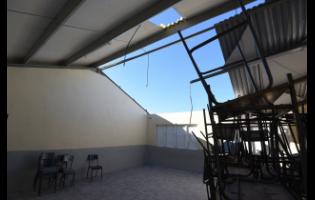 A Westmoreland school that was heavily damaged by Hurricane Melissa.