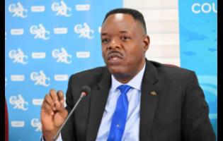 Credit: JIS News Caribbean Examinations Council (CXC) Registrar and CEO Dr Wayne Wesley, addressing a CXC press conference at the Overseas Examinations Commission yesterday.