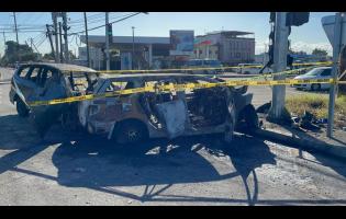 One dead, several injured in fiery Portmore crash