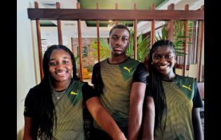 The Rivers triplets (from left) Helaina, Henri IV and Henniyah while they were in Jamaica in 2025.