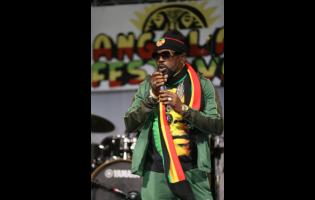 Money Pallet performing at Angola Festival held Wednesday, December 31, at Angola Restaurant, Old Pera, 
St Thomas.