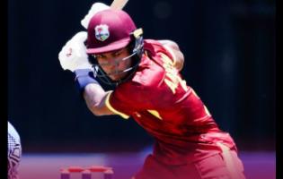 Jewel Andrew on the go during his knock of 44 against Tanzania