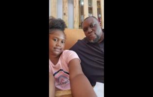 Music producer Ralston Barrett and his daughter Symphony.