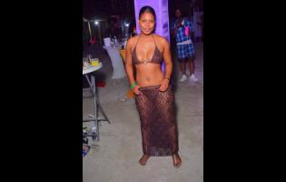 Lexi captures our attention at TIP R beach party held recently at Sugarman’s Beach, Portmore, St Catherine.
