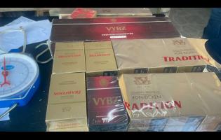 Uncustomed cigarettes seized by the police in Clarendon during an operation in the community of Palmetto Pen on January 13.