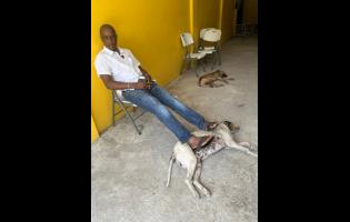 Peter Perry and his pet dog Babes.